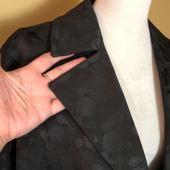 KASPER sz 16 OpenFront Blazer Jacket Graphic Polka Dot Round Fun Career $148 NEW - Picture 10 of 16